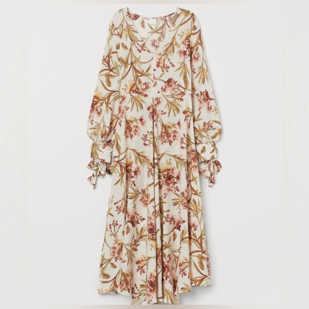 H&M long sleeve floral maxi dress